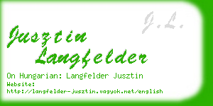 jusztin langfelder business card
